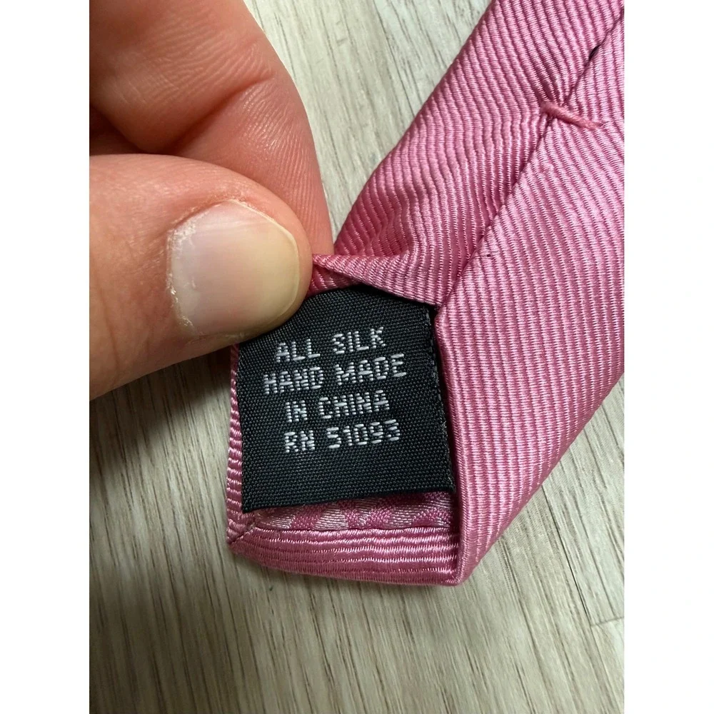 NWT Diane Katzman Real Men Wear Pink Breast Cancer Awareness Silk Tie Black Pink